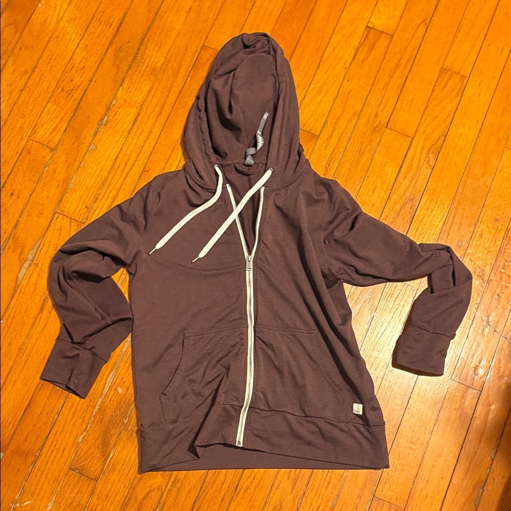 Vuori Brown Hooded women’s zip sweatshirt small